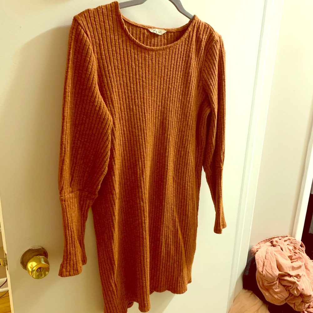 Madewell Burnt orange sweater dress